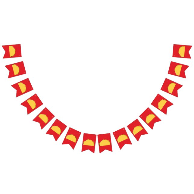 Bandeirinha Festa de aniversário do taco Comida mexicana (Todos)