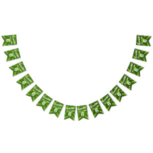 Bandeirinha Festa de aniversário do tema do dinossauro verde i
