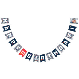 Bandeirinha Festa de aniversário infantil com animais marinhos