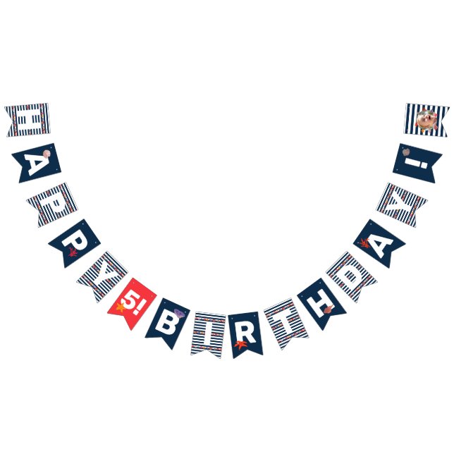 Bandeirinha Festa de aniversário infantil com animais marinhos (Todos)