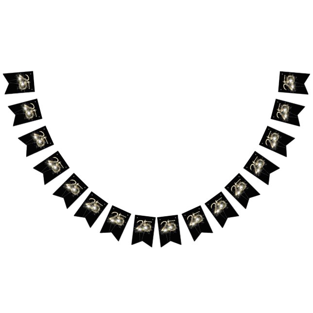 Bandeirinha Festa De Aniversário Ou 25 (Todos)