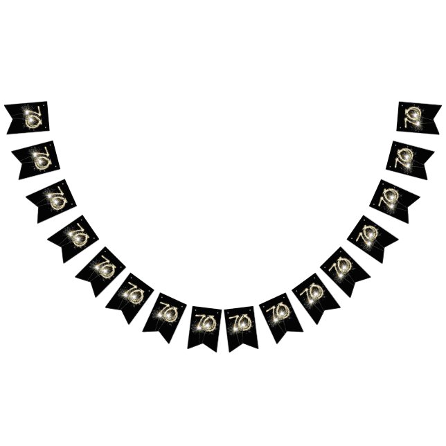 Bandeirinha Festa De Aniversário Ou 70 (Todos)