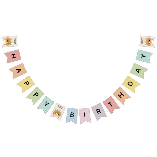 Bandeirinha Festa de aniversário Simples e Bonita (Todos)