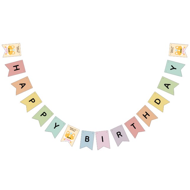 Bandeirinha Festa de aniversário Simples e Bonita (Todos)