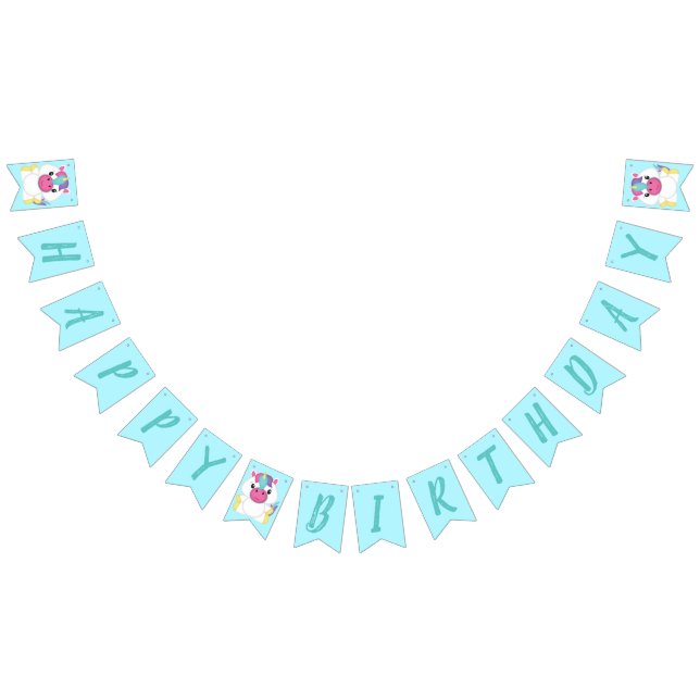 Bandeirinha Festa de aniversário Unicorn (Todos)