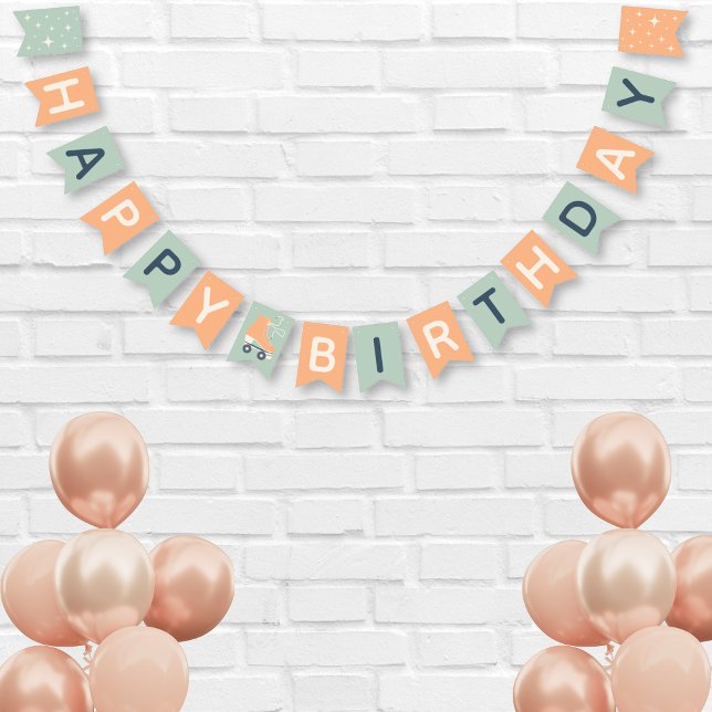 Bandeirinha Festa de aniversário Verde do Sage do Cilindro Ret (Criador carregado)