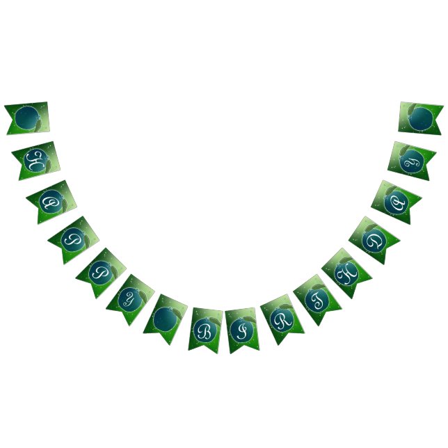 Bandeirinha Festa de aniversário verde e azul (Todos)