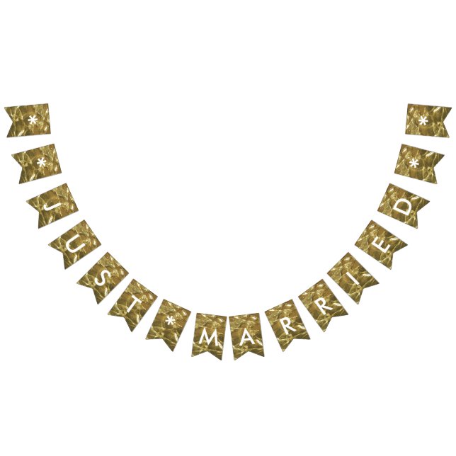 Bandeirinha Festa de casamento brilhante branco Dourado do rec (Todos)