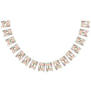 Bandeirinha Festa de casamento de Boas-vindas Pêssego Laranja 