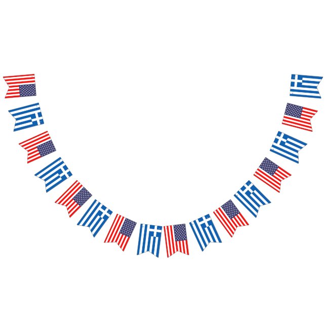 Bandeirinha Festa de casamento internacional americana e grega (Todos)