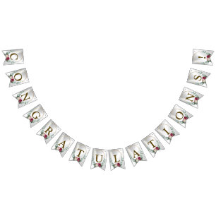 Bandeirinha Festa de casamento rosa rosa rosa Ouro verde