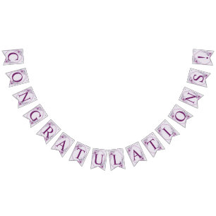 Bandeirinha Festa de casamento rosa rosa-rosa-púrpura violeta