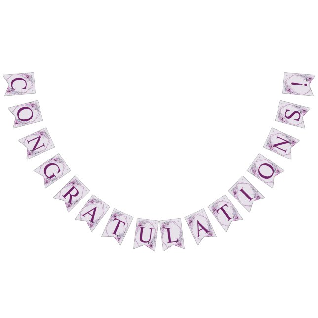 Bandeirinha Festa de casamento rosa rosa-rosa-púrpura violeta (Todos)