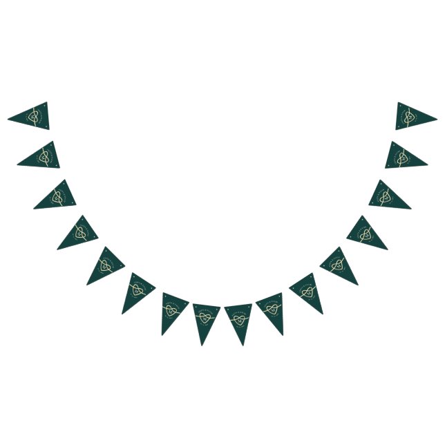 Bandeirinha Festa de Casamento Verde Esmeralda (Todos)