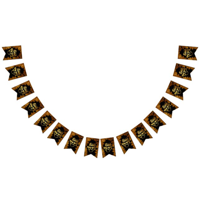 Bandeirinha Festa de Celebração de Ano Novo Pine Dourada Busin (Todos)