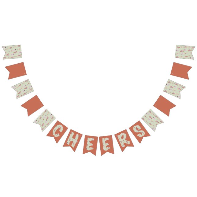 Bandeirinha Festa de Despedida de Solteira com Padrão de Bebid (Todos)