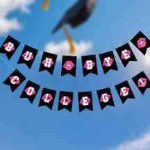 Festa de formatura Bunting Flags Buh Bye College