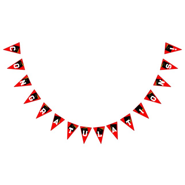 Bandeirinha Festa de formatura Gratos Vermelho (Todos)