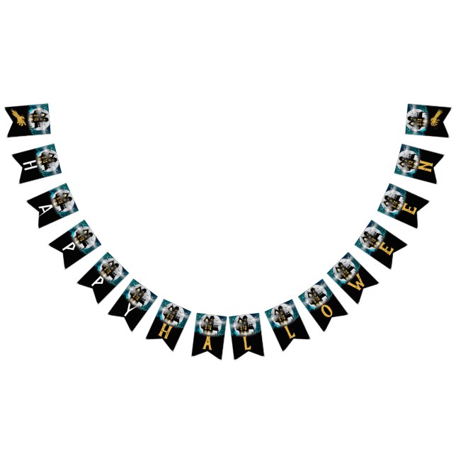 Bandeirinha Festa de Halloween de Casa Assombrada Spooky (Todos)