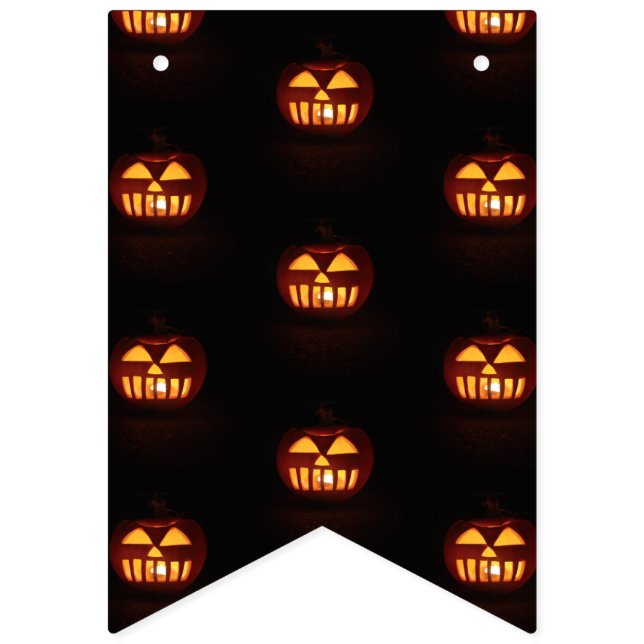 Bandeirinha Festa de Halloween Engraçado Pumpkins Patterno (Primeira Bandeira)