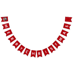 Bandeirinha Festa de Natal do Filho   Foto vermelha