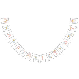 Bandeirinha Festa de primeiro aniversario da Garota do Arco-Ír