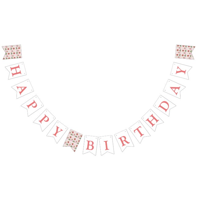 Bandeirinha Festa de primeiro aniversario da Garota Vermelha e (Todos)