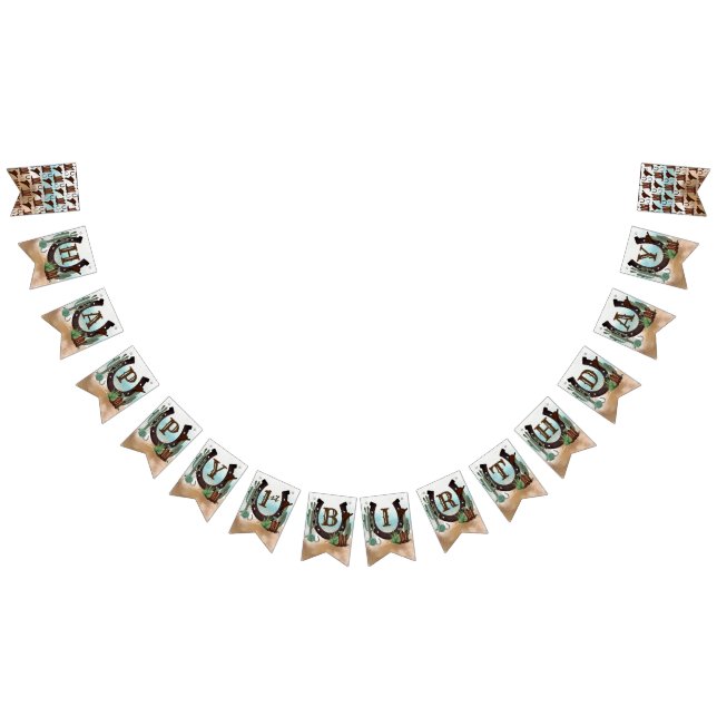 Bandeirinha Festa de primeiro aniversario Rodeo Cowboy Ocident (Todos)