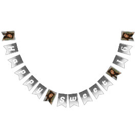 Bandeirinha Festa Doce 16, Brilhante Chic Black E 4 Fotos