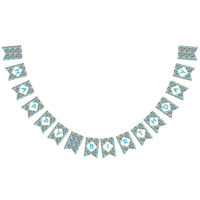 Bandeirinha Festa Engraçada de segundo aniversário de Coruja A (Todos)