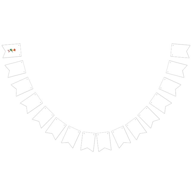 Bandeirinha Festive Skeleton Guitar Player (Todos)