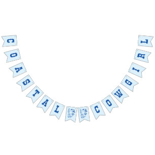 Bandeirinha Fim de Semana da Bachelorette Cowgirl Costeira