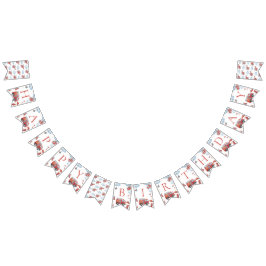 Bandeirinha Firetruck Birthday Party Banner