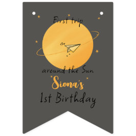 Bandeirinha First Trip Around The Sun Paper Airplane Birthday