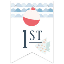 Bandeirinha Fishing Boy Float Buoy Happy 1st Birthday