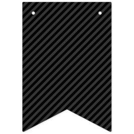 Bandeirinha Fitas Diagonais Simples Pretas e Enfumaçados Preta