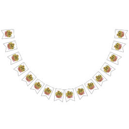 Bandeirinha Flor amarelo de cacto 50 e aniversário fabuloso