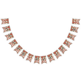 Bandeirinha Flor Com Barn Reds