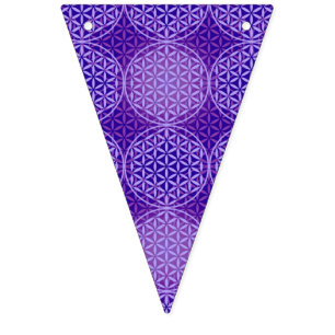 Bandeirinha Flor da vida - padrão do selo - roxo