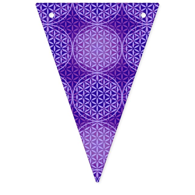 Bandeirinha Flor da vida - padrão do selo - roxo (Primeira Bandeira)