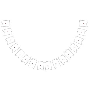 Bandeirinha Flor Preto e Vermelho   Arte Floral Minimalista