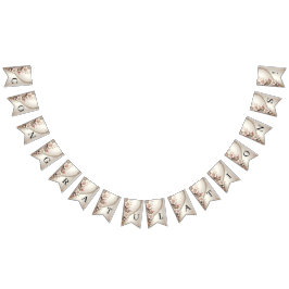 Bandeirinha Floral and Pearl Embellishments Bunting Flag