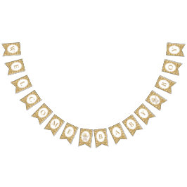 Bandeirinha Floral Carriage Baby Boy Bunting Banner | Neutral