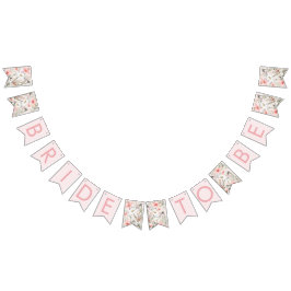 Bandeirinha Flores Silvestres Rosadas Noiva Para Ser Estandart