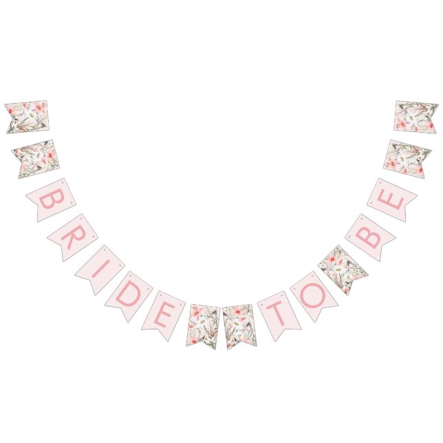 Bandeirinha Flores Silvestres Rosadas Noiva Para Ser Estandart (Todos)