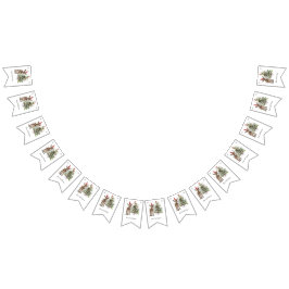 Bandeirinha fofo burro e árvore de natal, personalizável