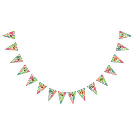 Bandeirinha fofo cão de desenho animado vestindo festa de chap