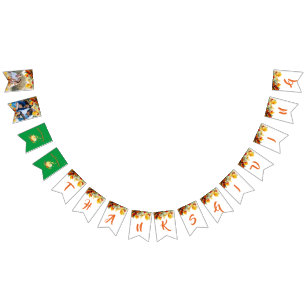 Bandeirinha Folhas de aquarela de foto de Ação de Graças