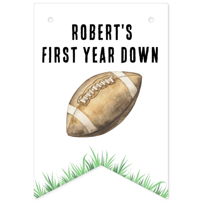 Bandeirinha Football First Year Down Birthday Party (Primeira Bandeira)