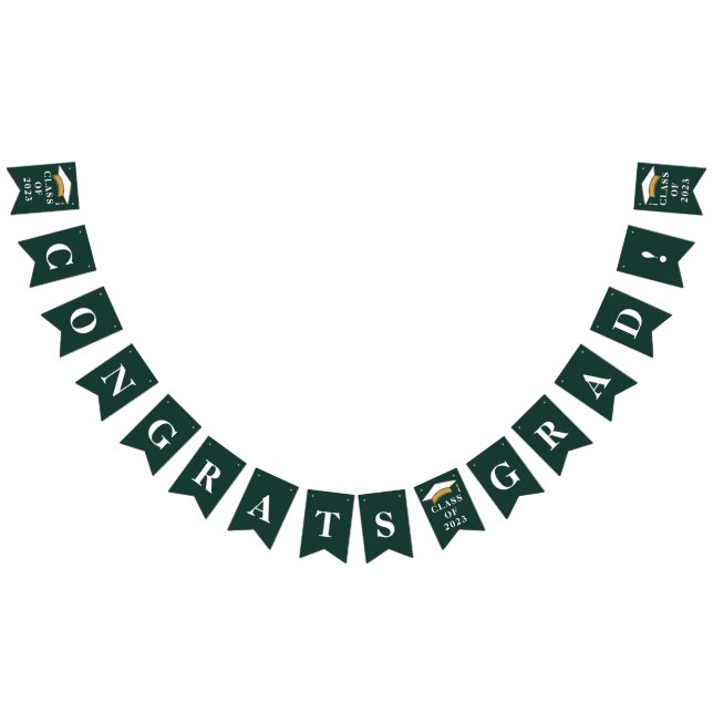Bandeirinha Formatura 2026 Grad Verde Branco (Todos)